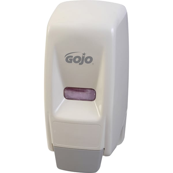 Gojo 800mL Bag-in-Box Dispenser, Push-Style, White, Depth: 5-1/8" - 9034-12