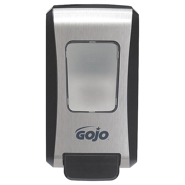 Gojo FMX-20 2000mL Foam Soap Dispenser, Push-Style, Chrome/Black - 5271-06