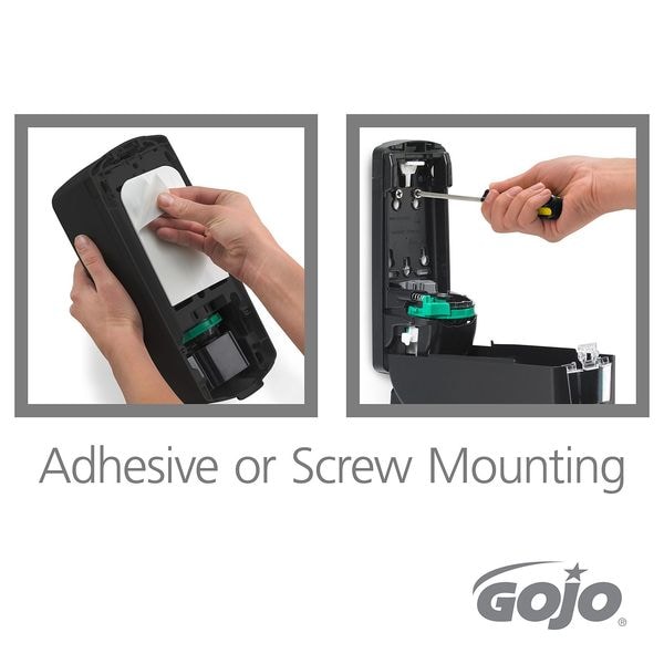 Gojo ADX-7 700mL Foam Soap Dispenser, Push-Style, Chrome/Black - 8788-06