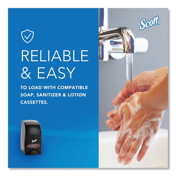 Scott Manual Skin Care Dispenser, 1000 mL, 5" x 5.25" x 8.38", Black - KCC 92145