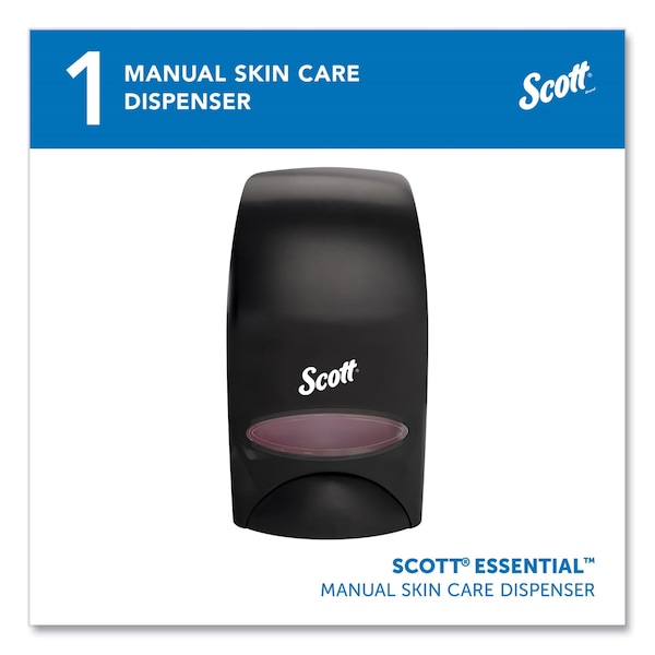 Scott Manual Skin Care Dispenser, 1000 mL, 5" x 5.25" x 8.38", Black - KCC 92145