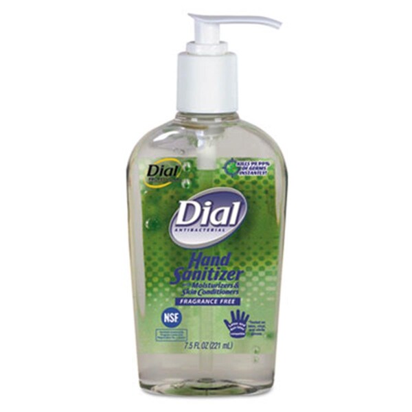 Dial Dial 01585EA Antibacterial Gel Sanitizer with Moisturizer; 7.5 oz; Fragrance-Free - 01585EA