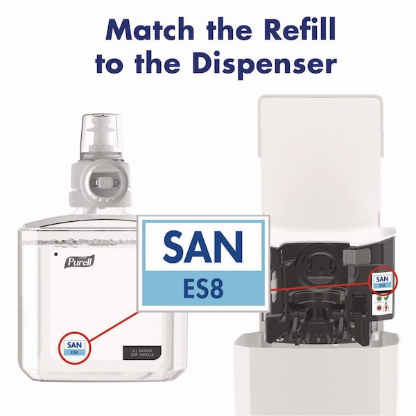 Purell FS8 Floor Stand Dispenser with Energy-on-the-Refill and SMARTLINK Capability, Graphite - 7724-DS