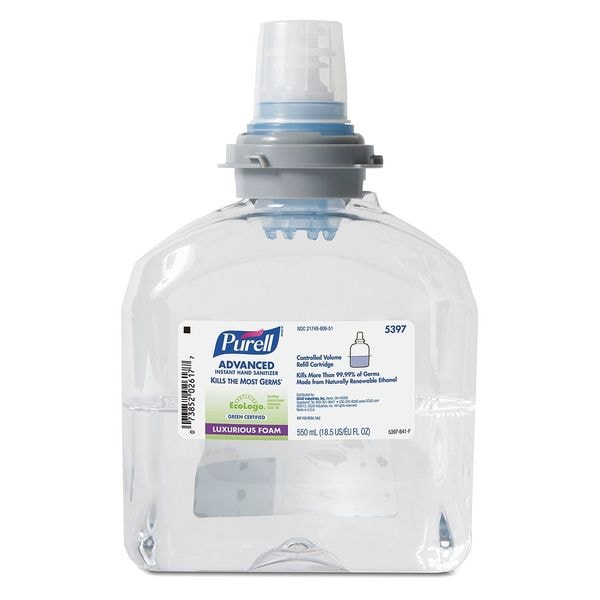 Purell Green Certified Hand Sanitizer Foam 1200mL TFX Refill, PK2 - 5397-02