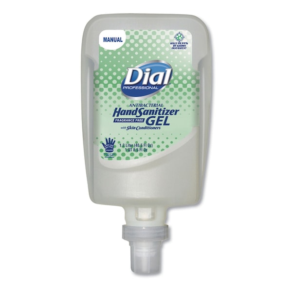 Dial Professional Gel Hand Sanitizer, 0.31 gal, Bottle, Unscented, PK3 - 16706