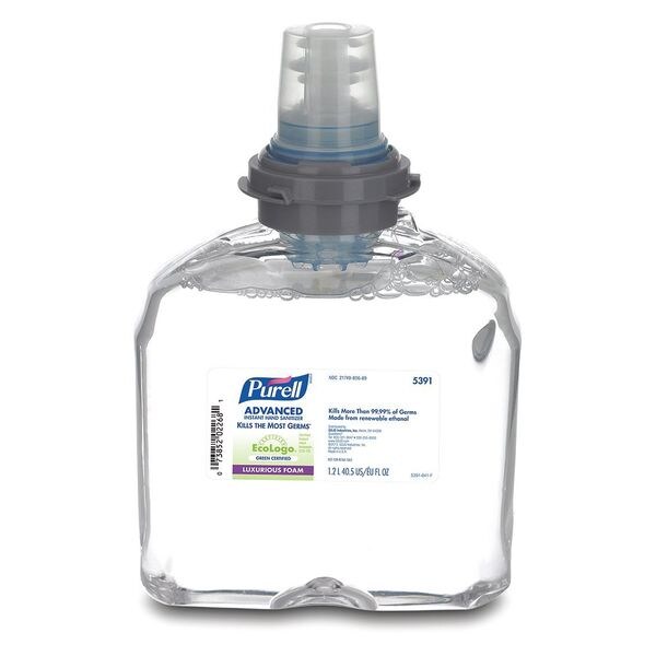 Purell Hand Sanitizer, Green Certified, Foam, 1200mL TFX Refill, PK2 - 5391-02