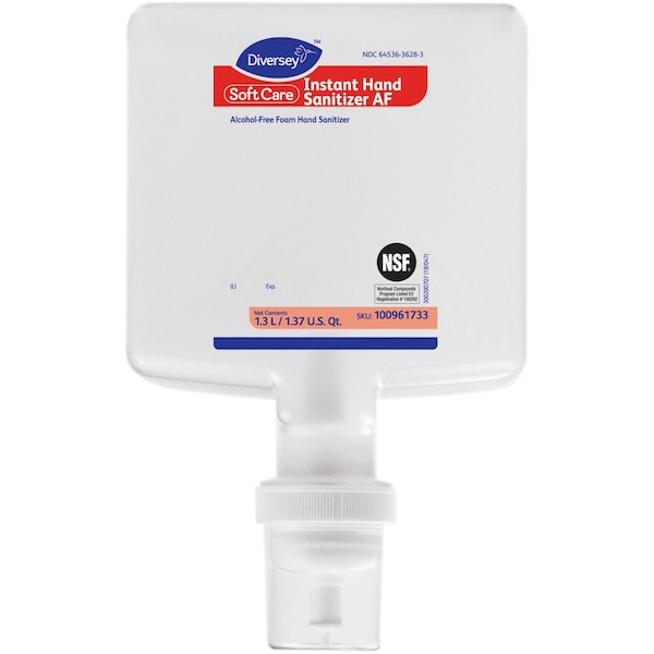 Diversey Hand Sanitizer, Cartridge, 1300mL, PK6 - 100961733