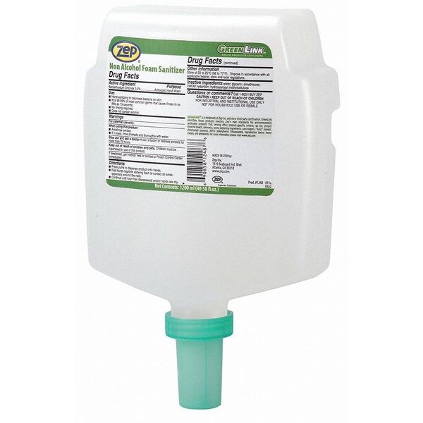 Zep Fuzion Non-Alc Fmng Sanitizer, 1200mL, PK4 - 124816