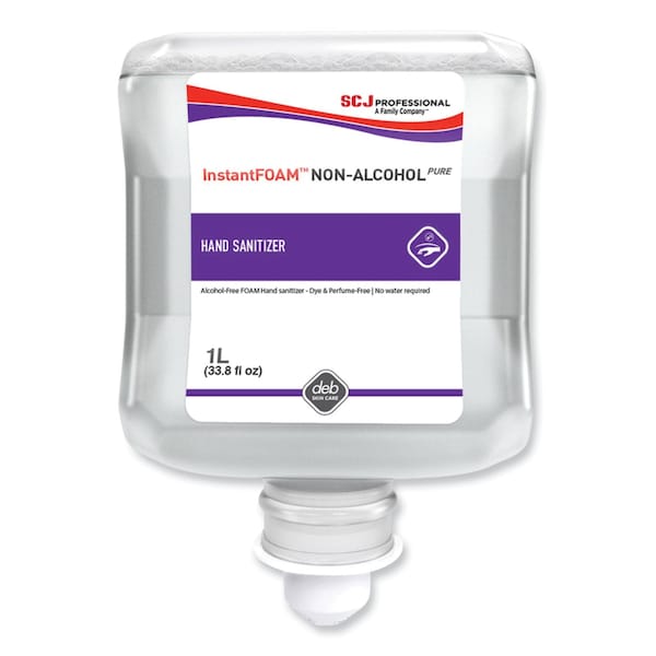 Sc Johnson Professional InstantFOAM Non-Alcohol PURE Hand Sanitizer, 1 L Refill Cartridge, Unscented, 6PK - 55857