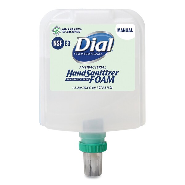 Dial Professional Antibacterial Foaming Hand Sanitizer Refill for Dial 1700 Dispenser, 1.2L, Fragrance-Free, PK3, 3PK - 19714