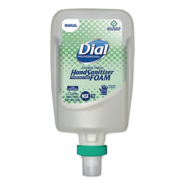 Dial FIT Antimicrobial Foam Hand Sanitizer Manual Disp Refill, 1200 mL, PK3 - 19038