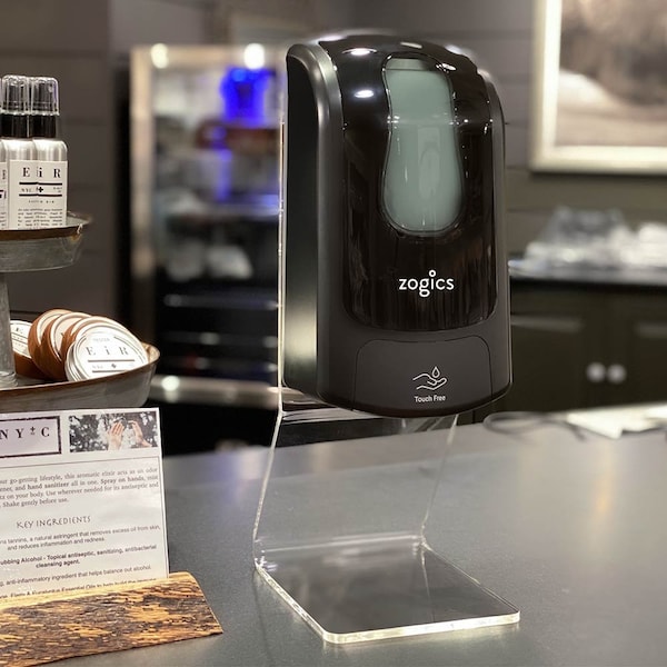 Zogics Touch-Free Automatic Hand Sanitizer Foam Dispenser with Tabletop Stand, 1000ml, Black - DIS01FOAM-BK-CL