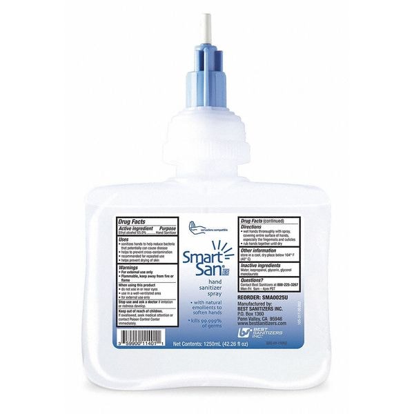 Best Sanitizers Hand Sanitizer, 1.25L, PK6 - SMA0025U