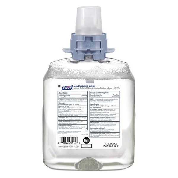 Purell Hand Sanitizer, 1,200mL, FragranceFree, PK4 - 5193-04