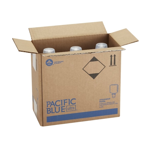 Georgia-Pacific Hand Sanitizer, Cartridge, 1000mL, Foam, PK3 - 43337