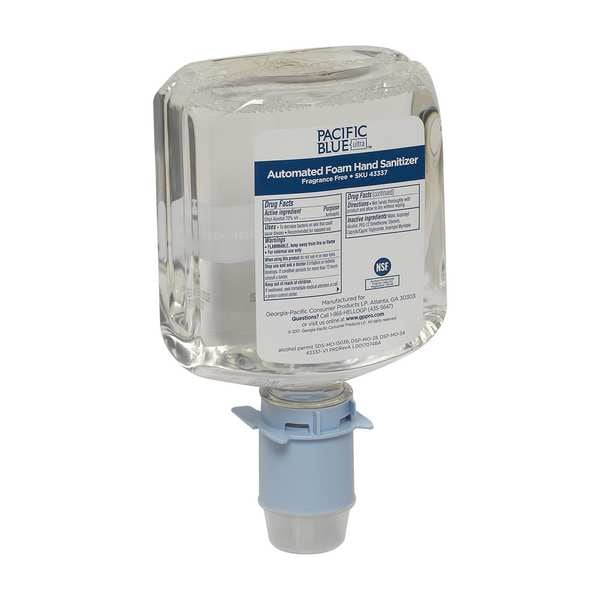 Georgia-Pacific Hand Sanitizer, Cartridge, 1000mL, Foam, PK3 - 43337