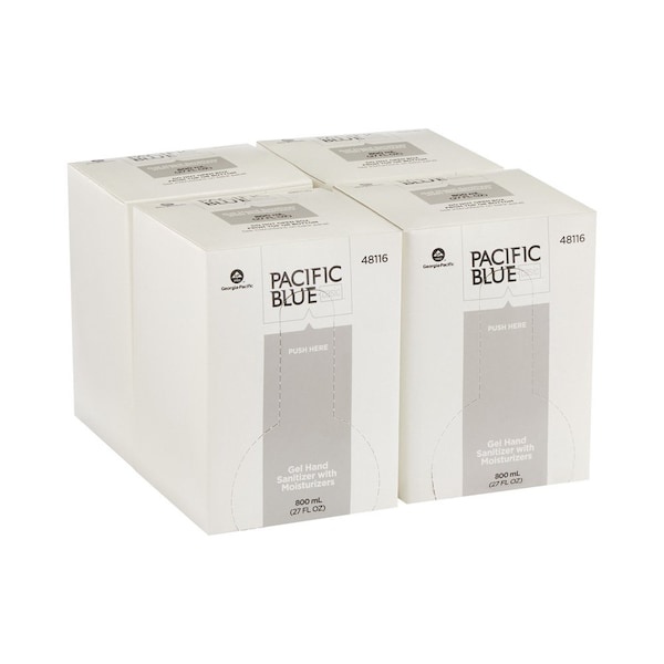 Georgia-Pacific Hand Sanitizer Refill, 800mL, 48116, PK4 - 48116
