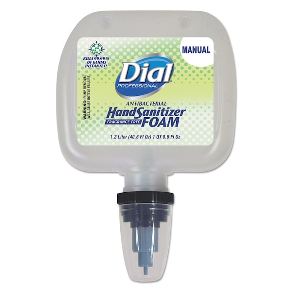 Dial Professional Antibacterial Foaming Hand Sanitizer, 1.2L Refill, Fragrance-Free, PK3 - 1700005085