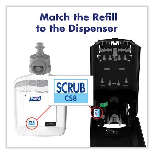 Purell Waterless Surgical Scrub Gel Hand Sanitizer, 1200 mL Refill, Fragrance-Free, For CS-8 Dispenser, 2PK - 7869-02
