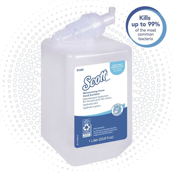 Scott 1.0 l Clear Fresh Scent Moisturizing Foam Hand Sanitizer - 91560