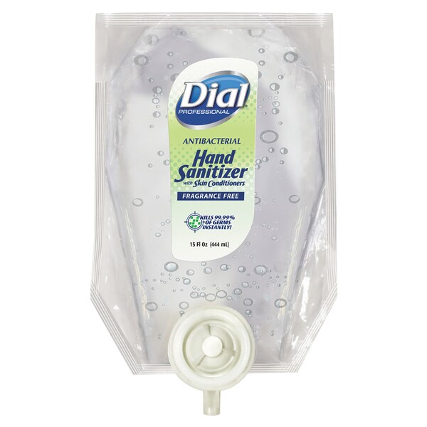 Dial Professional Eco-Smart Gel Hand Sanitizer Refill, Fragrance-Free, 15 oz Refill, PK6 - 17000122588
