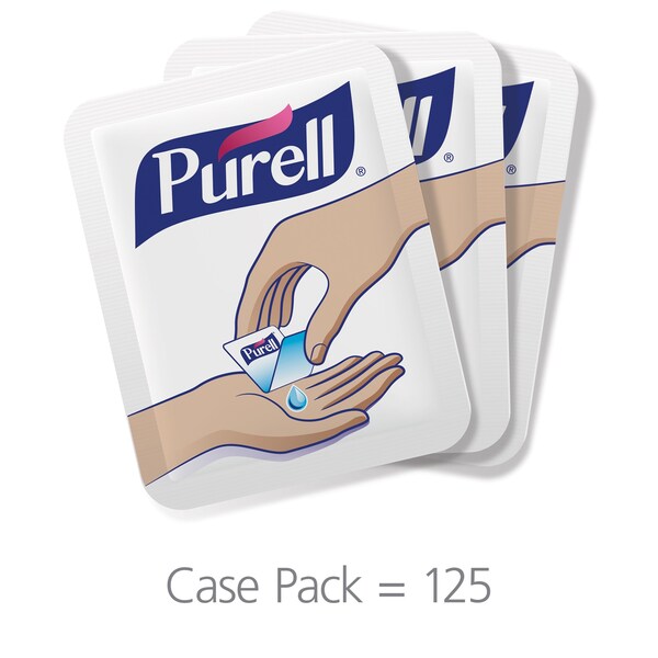 Purell Hand Sanitizer, Gel, Clear, PK 125 - 9630-12-125CTNS