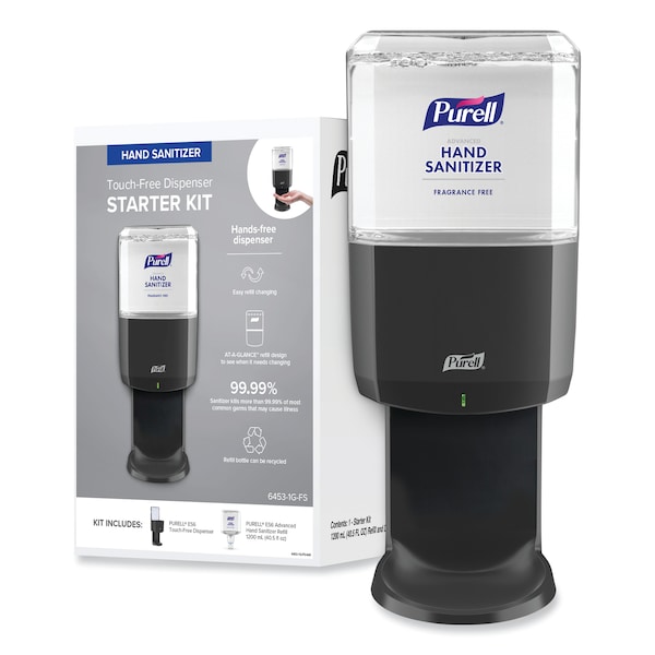 Purell Advanced Hand Sanitizer Foam ES6 Starter Kit, Graphite - 6453-1G-FS