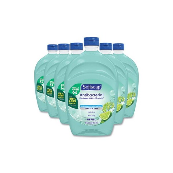 Softsoap Softsoap, ANTIBACTERIAL LIQUID HAND SOAP REFILLS, FRESH, 50 OZ, GREEN, 6PK - 45991