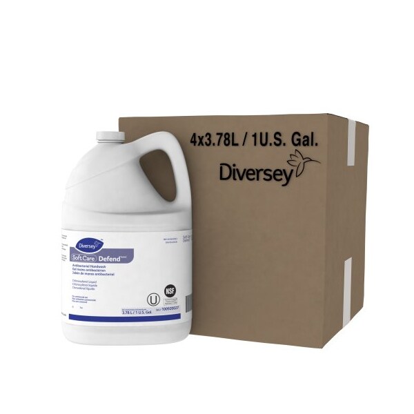 Diversey Soft Care Defend Antibacterial Handwash for IntelliCare Dispensers, 1 gal Bottle, 4PK - 100920027