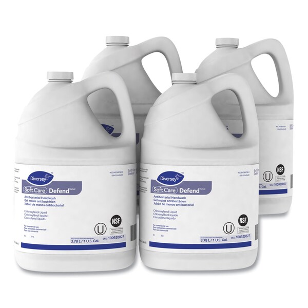 Diversey Soft Care Defend Antibacterial Handwash for IntelliCare Dispensers, 1 gal Bottle, 4PK - 100920027