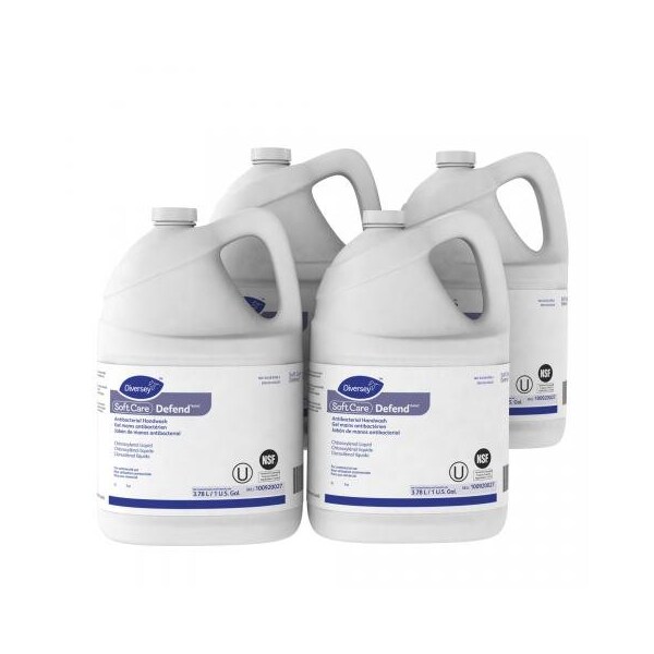 Diversey Soft Care Defend Antibacterial Handwash for IntelliCare Dispensers, 1 gal Bottle, 4PK - 100920027