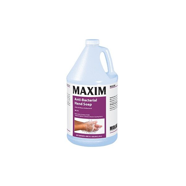 Midlab Inc. Maxim Anti-Bacterial Hand Soap 1 Gallon Melon Scent HB274, 4PK - 027400-41