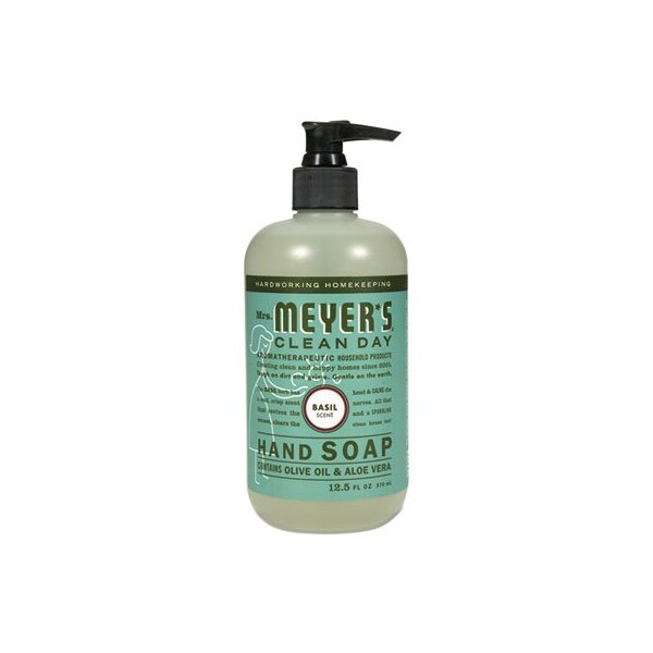 Sc Johnson Mrs.Meyers, Clean Day Liquid Hand Soap, Basil, 12.5 Oz, 6PK - 651344
