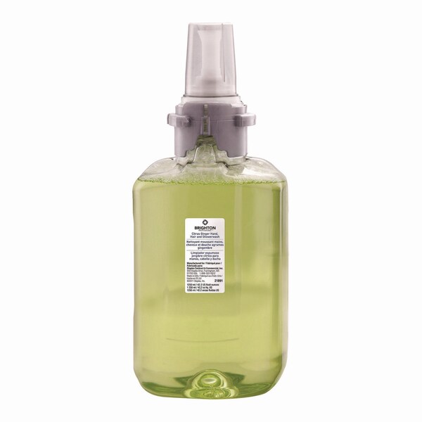 Brighton Professional ADX Foaming Hand Soap Refills, Hand/Hair/Shower Wash, Citrus Ginger Scent, 1,250 mL, 3PK - 21891