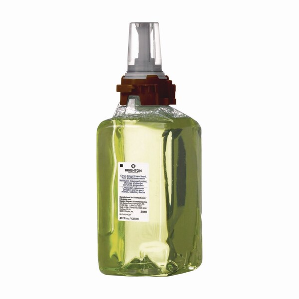 Brighton Professional ADX Foaming Hand Soap Refills, Hand/Hair/Shower Wash, Citrus Ginger Scent, 1,250 mL, 3PK - 21891