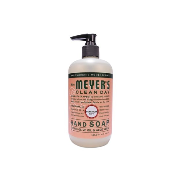 Sc Johnson Mrs.Meyers, Clean Day Liquid Hand Soap, Geranium, 12.5 Oz, 6PK - 651332