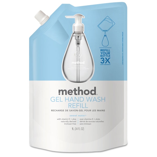 Method Gel Hand Wash Refill, Sweetwater Scent, 34 oz - 328104