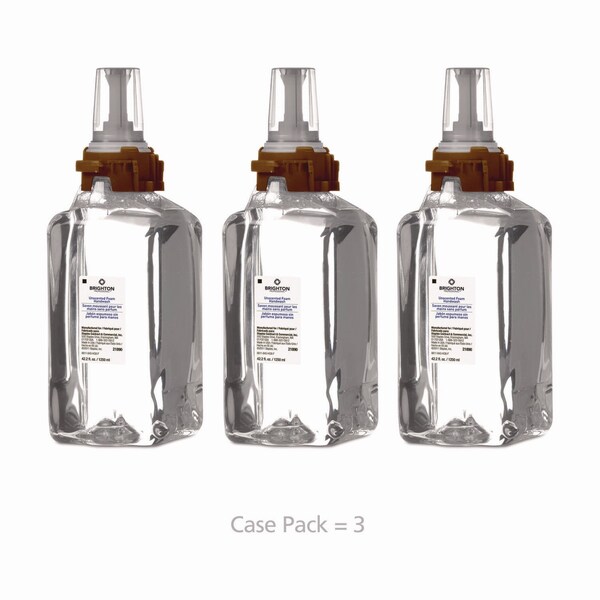 Brighton Professional ADX Foaming Hand Soap Refills, 1,250 mL, Unscented, 3PK - 21890