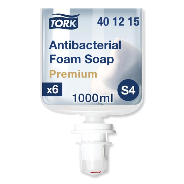 Tork Tork Antibacterial Foam Soap S4, Helps Kill Common Bacteria, 6 x 1L, 401215 - 401215