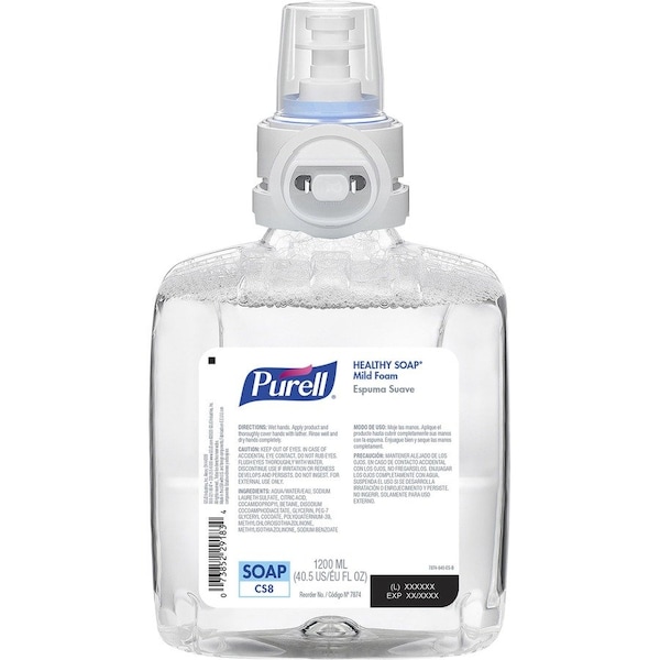 Purell 40.6 fl oz (1200 mL) CS8 Refill HEALTHY SOAP Mild Foam 2 PK - GOJ787402