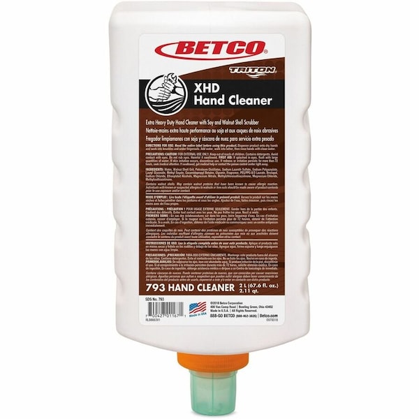 Betco Triton XHD Hand Cleanser, Extra Heavy Duty, 2 liters, 6PK - 7936200