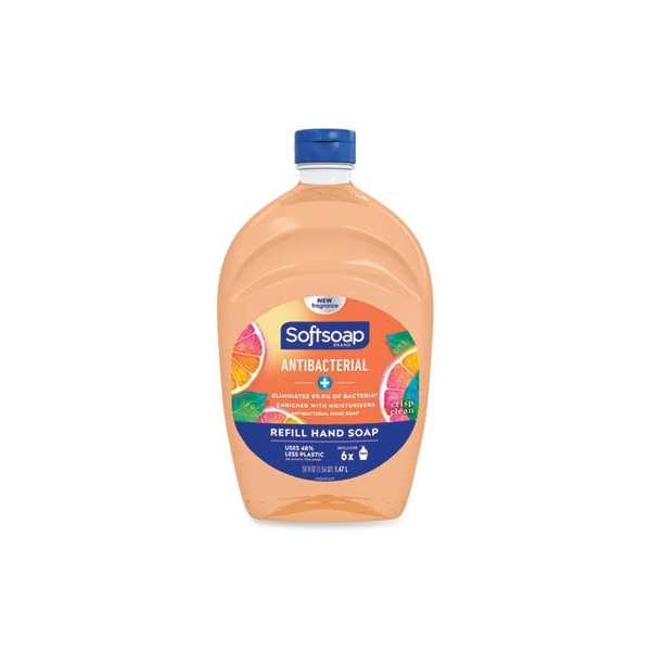 Softsoap Softsoap, ANTIBACTERIAL LIQUID HAND SOAP REFILLS, FRESH, 50 OZ, ORANGE, 6PK - 46325