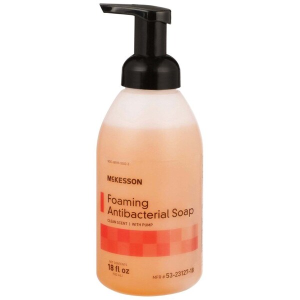 Mckesson Clean Scent Foaming Antibacterial Soap, 18 oz. Pump Bottle - 53-23127-18