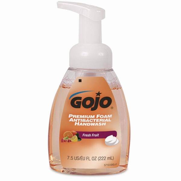 Gojo Foam Antibacterial Hand Wash, Refill for TFX Touch-Free Dispenser, Fresh Fruit Scent, 7.5 oz - 5710-06