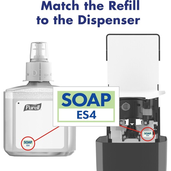 Purell Hand Soap, Series ES4, 1,200 mL, Foam, Fragrance Free, 2 PK - 5072-02