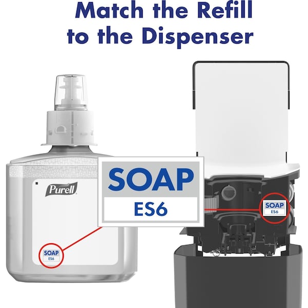Purell Hand Soap, Series ES6, 1,200 mL, Foam, Fragrance Free, Requires Dispenser, 2 PK - 6472-02
