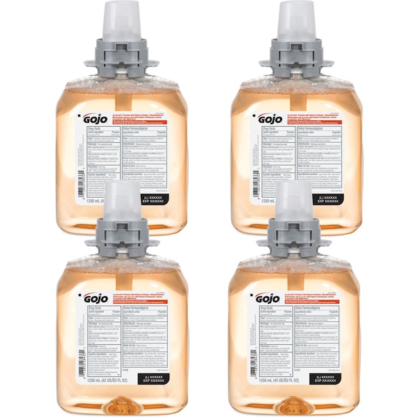 Gojo 42.3 fl oz (1250 mL) FMX-12 Refill Foam Antibacterial Handwash 4 PK - GOJ516204CT
