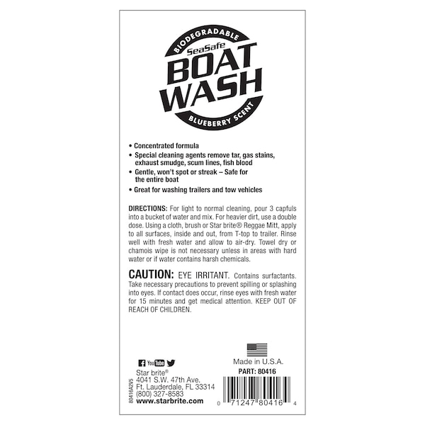 Star Brite Star brite Boat Wash Liquid 16 oz - 80416P