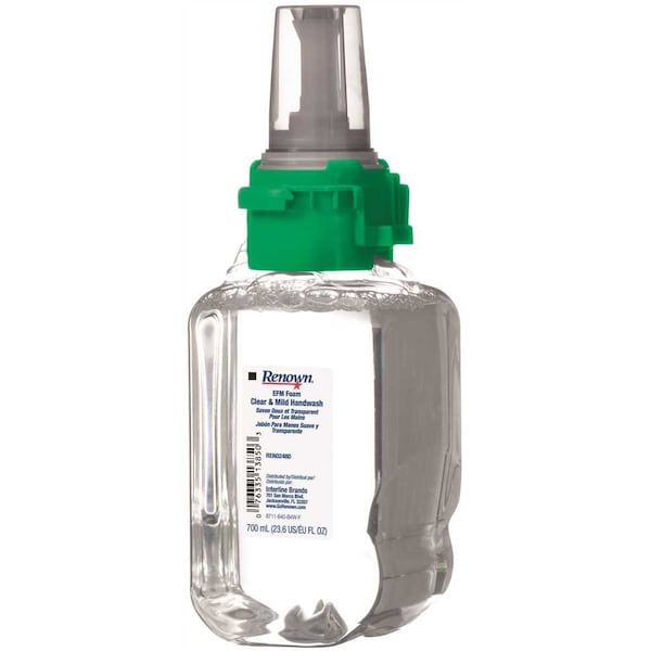 Renown EFM 700 ml Clear and Mild Foam Hand Soap Refill for ADX-7 Dispensers - REN02480