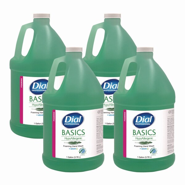 Dial Basics Hypoallergenic Hand Wash, Honeysuckle Scent, 1 gal, 4PK - 17000 35438